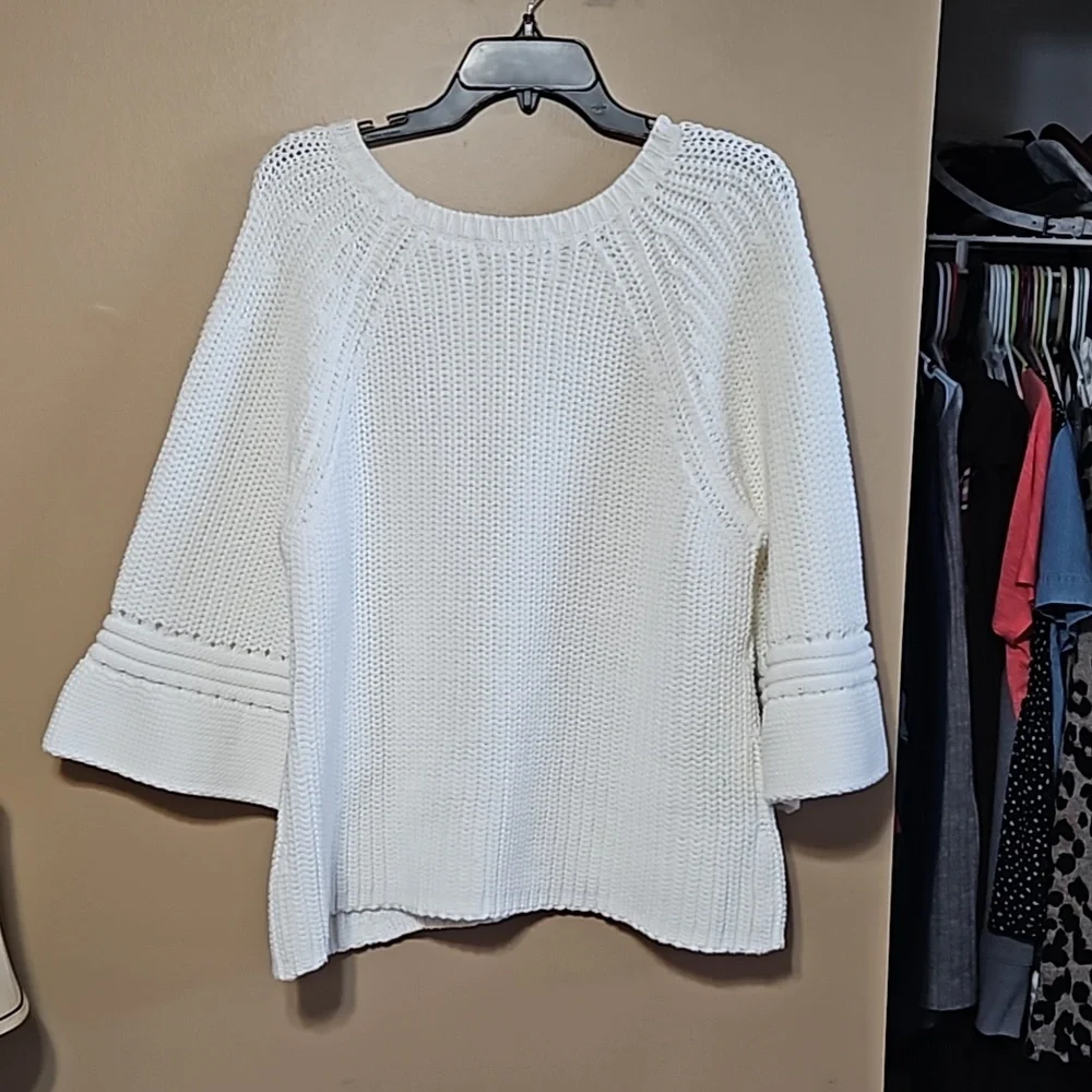 Anthropologie White Knit Sweater - Picture 8 of 13